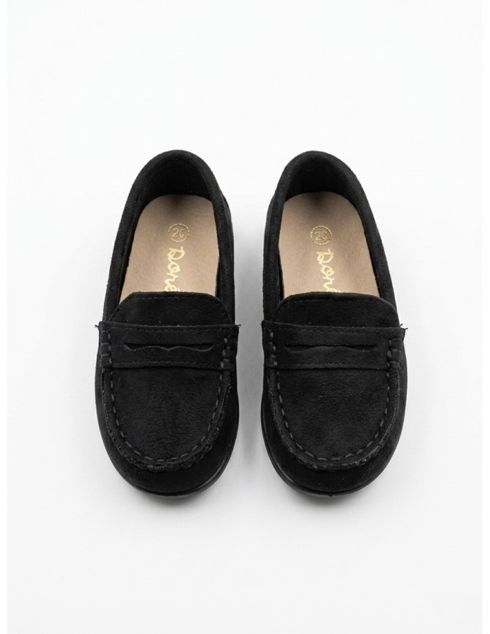 MOCASSINS NOIRS EN SUÉDINE - BÉBÉ 18 au 25