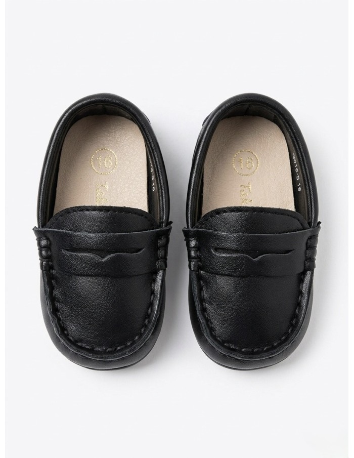 MOCASSINS NOIRS CLASSIQUE - BÉBÉ 16 au 25