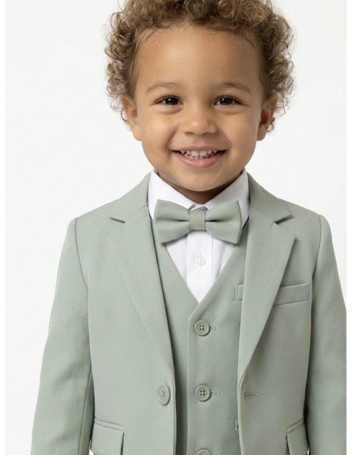 ENSEMBLE COSTUME 5 PIÈCES VERT SAUGE - BÉBÉ 3 À 24 MOIS