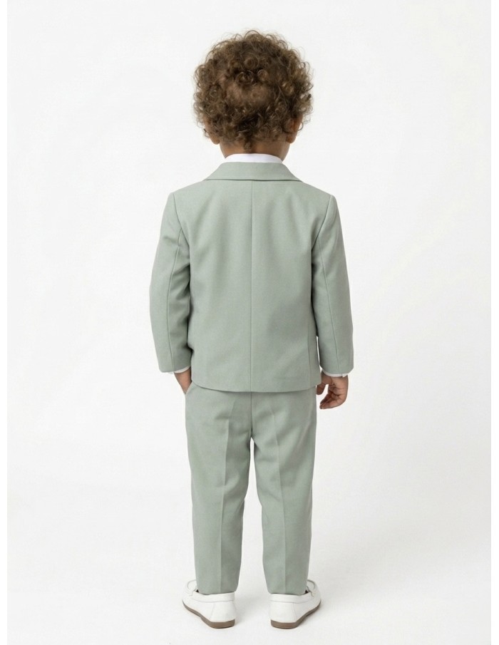 ENSEMBLE COSTUME 5 PIÈCES VERT SAUGE - BÉBÉ 3 À 24 MOIS