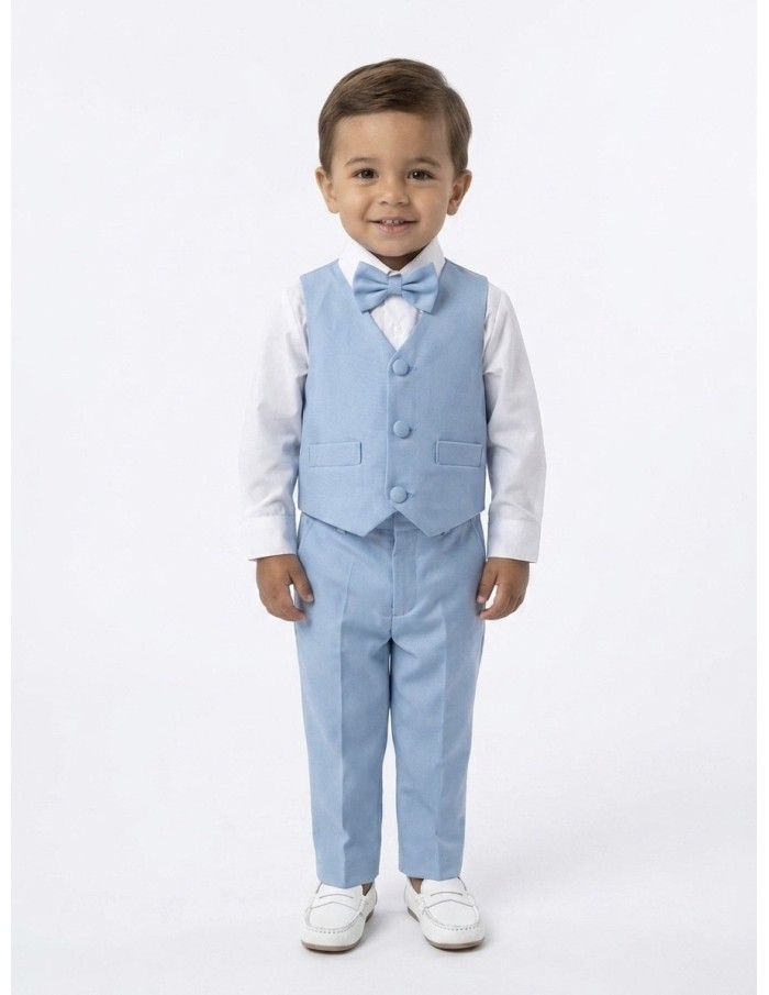 ENSEMBLE COSTUME 5 PIÈCES BLEU- BÉBÉ 3 À 24 MOIS