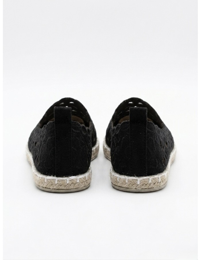 ESPADRILLES À MOTIFS FLORALES NOIR - FEMME