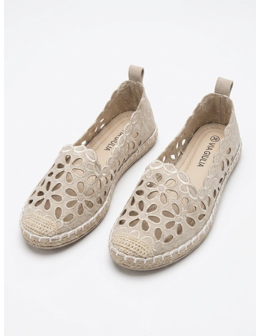 ESPADRILLES À MOTIFS FLORALES BEIGE - FEMME