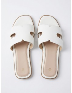 SANDALES MULES BLANCHE  -... 2