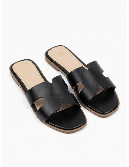 SANDALES MULES NOIRES - FEMME