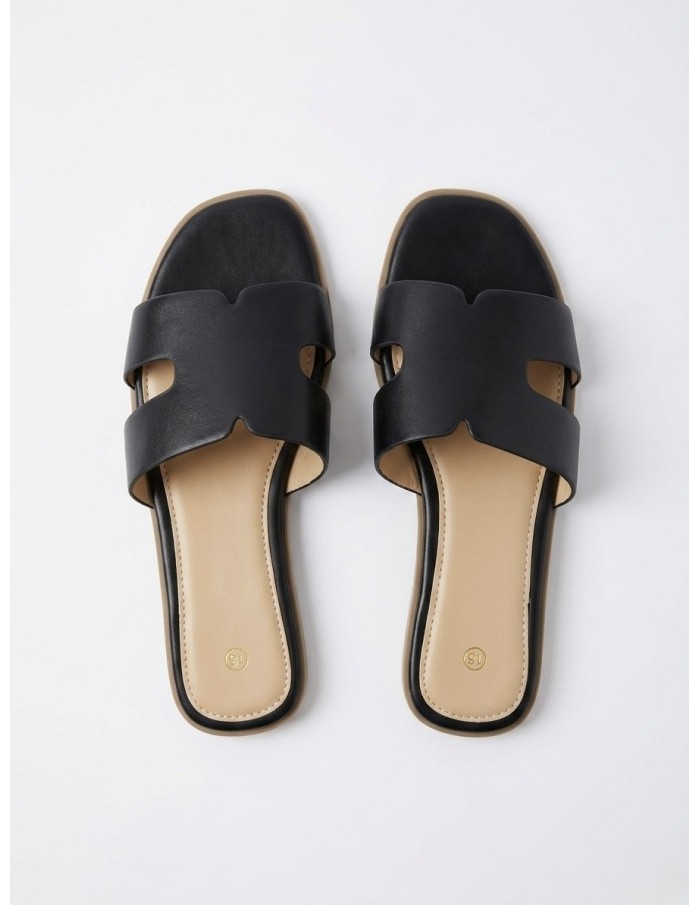 SANDALES MULES NOIRES - FEMME