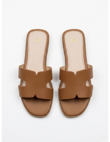 SANDALES MULES CAMEL - FEMME
