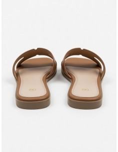 SANDALES MULES CAMEL - FEMME 2