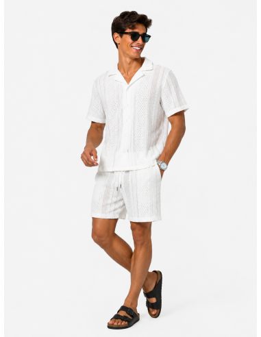 ENSEMBLE CHEMISE + SHORT TEXTURÉ...