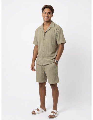 ENSEMBLE CHEMISE + SHORT TEXTURÉ KAKI...