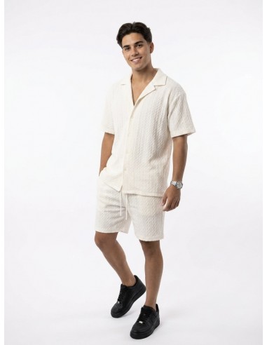 ENSEMBLE CHEMISE + SHORT TEXTURÉ...