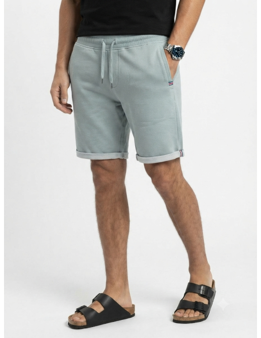 SHORT À CORDONS VERT SAUGE - HOMME