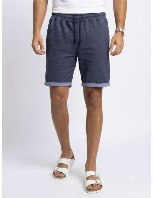 SHORT À CORDONS BLEU FONCÉ - HOMME