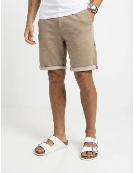 SHORT À CORDONS MARRON CLAIR - HOMME