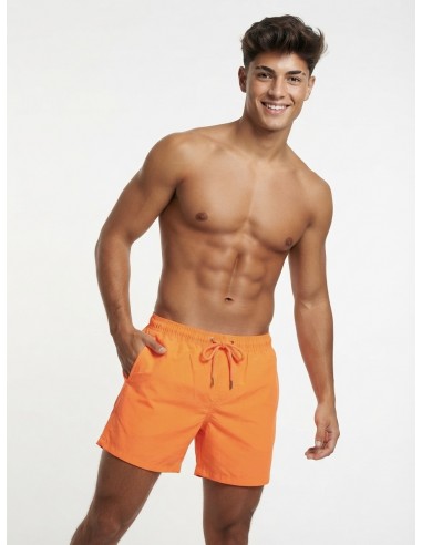 SHORT DE BAIN COURT ORANGE FLUO - HOMME