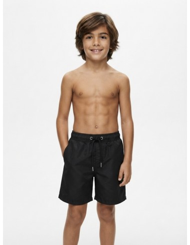 SHORT DE BAIN NOIR - GARÇON 6 À 16 ANS