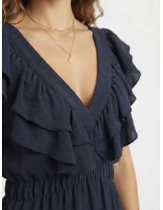 ROBE LONGUE VOLANTÉE BLEU... 2