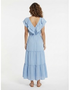 ROBE LONGUE VOLANTÉE BLEU... 2
