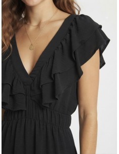 ROBE LONGUE VOLANTÉE NOIR-... 2