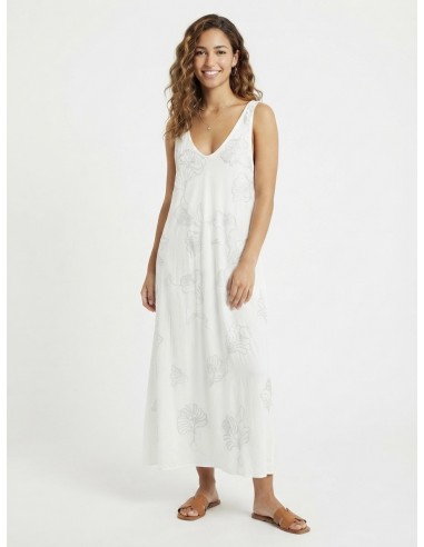 ROBE LONGUE BLANCHE & MOTIFS FLORAUX...
