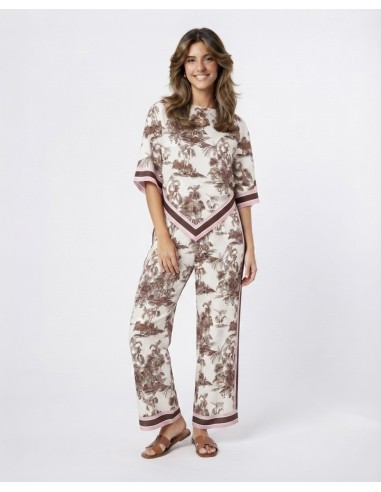 ENSEMBLE FLUIDE IMPRIMÉ ROSE – FEMME