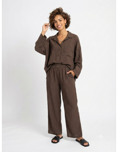 ENSEMBLE CHEMISE + PANTALON RAYÉ...