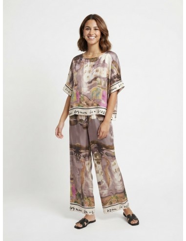 ENSEMBLE HAUT + PANTALON À IMPRIMÉ -...