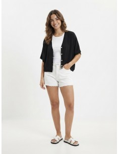 GILET OVERSIZE NOIR - FEMME 2