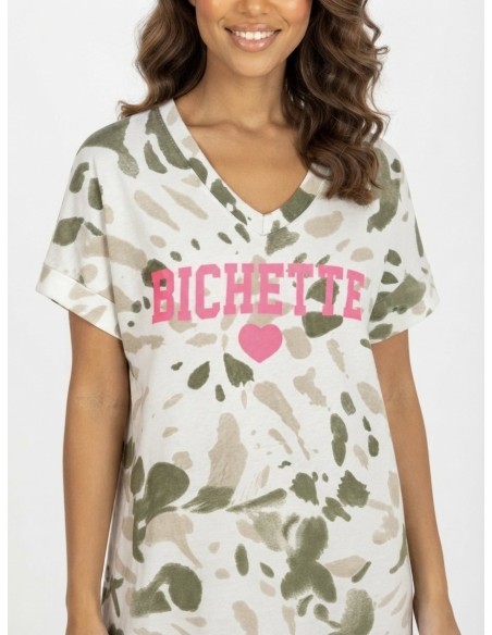 ROBE "BICHETTE" TIE & DYE KAKI - FEMME