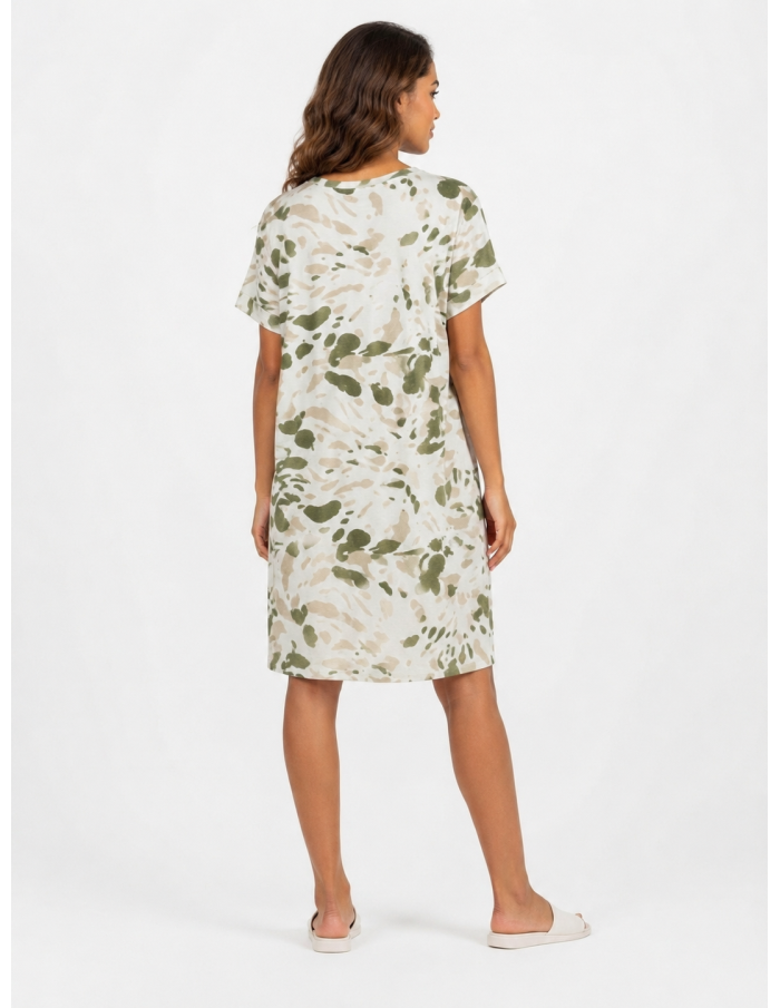 ROBE "BICHETTE" TIE & DYE KAKI - FEMME