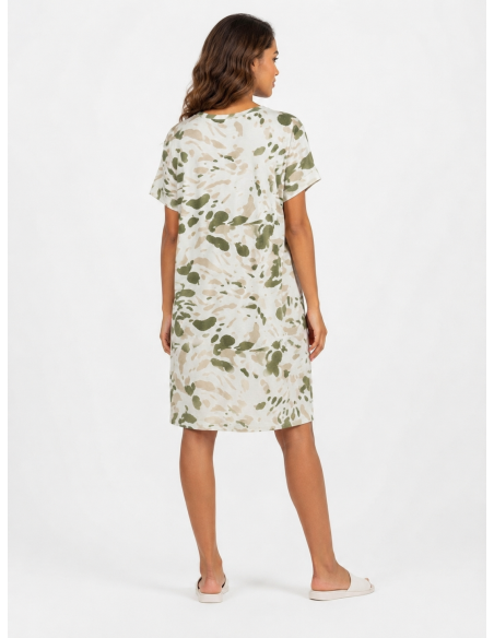 ROBE "BICHETTE" TIE & DYE KAKI - FEMME