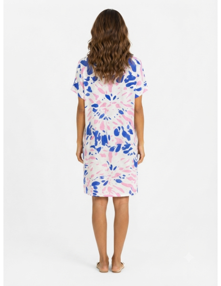 ROBE "BICHETTE" TIE & DYE BLEU - FEMME