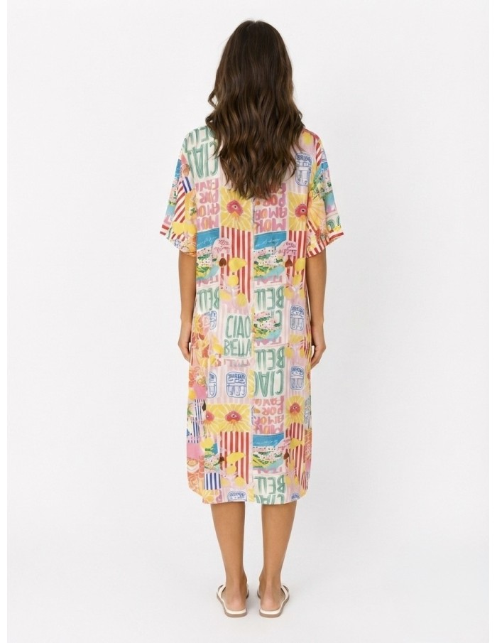ROBE "CIAO BELLA" IMPRIMÉ ITALIE  - FEMME