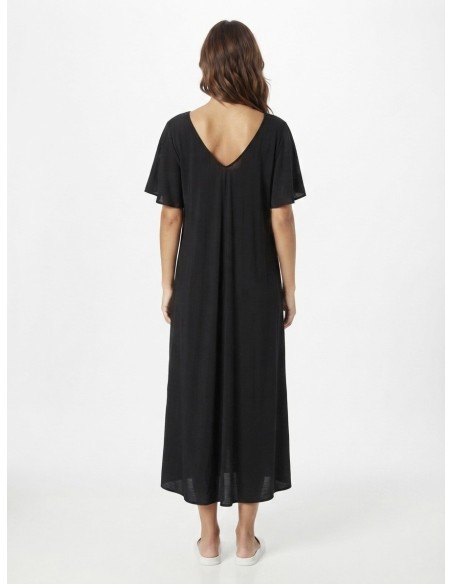 ROBE NOIRE DÉTAIL ROSE FLEURIE - FEMME