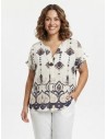 TOP BOHÈME ÉCRU À MOTIFS PAISLEY - FEMME