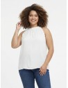 TOP DÉTAILS CLOUTÉS BLANC - FEMME