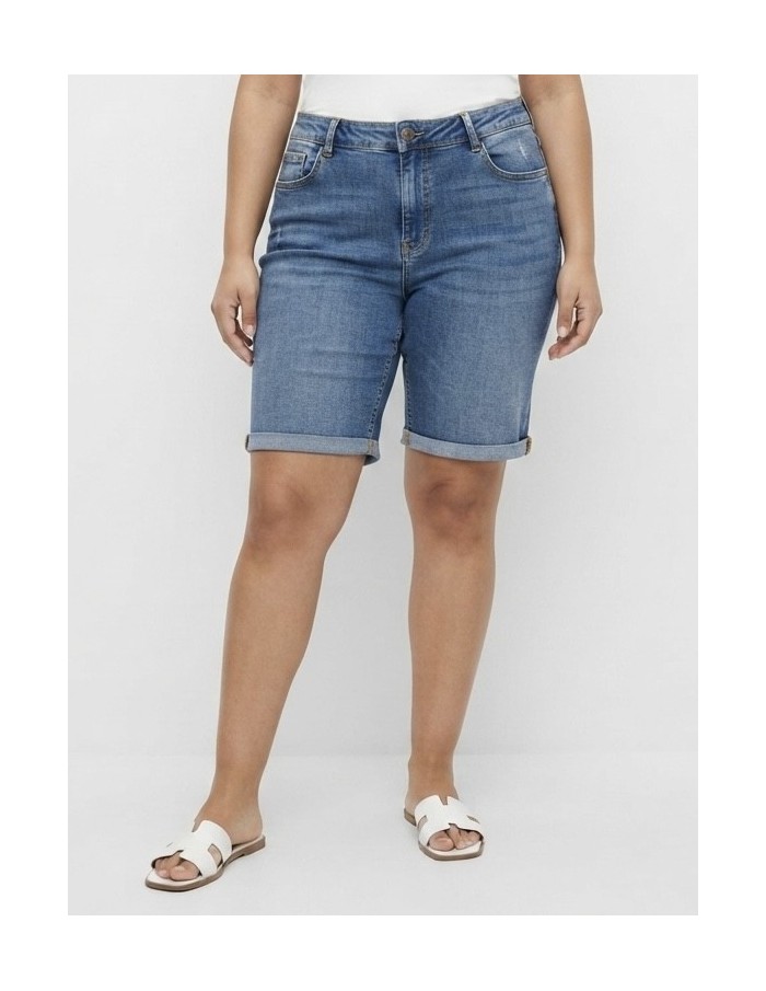 SHORT BERMUDA EN JEAN DÉTAILS REVERS  - FEMME