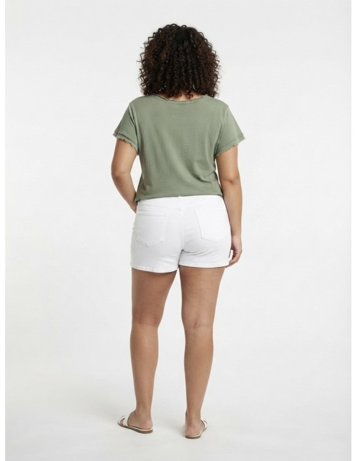 T-SHIRT VERT À INSCRIPTION CHAMPAGNE - FEMME