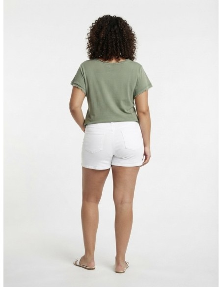 T-SHIRT VERT À INSCRIPTION CHAMPAGNE - FEMME