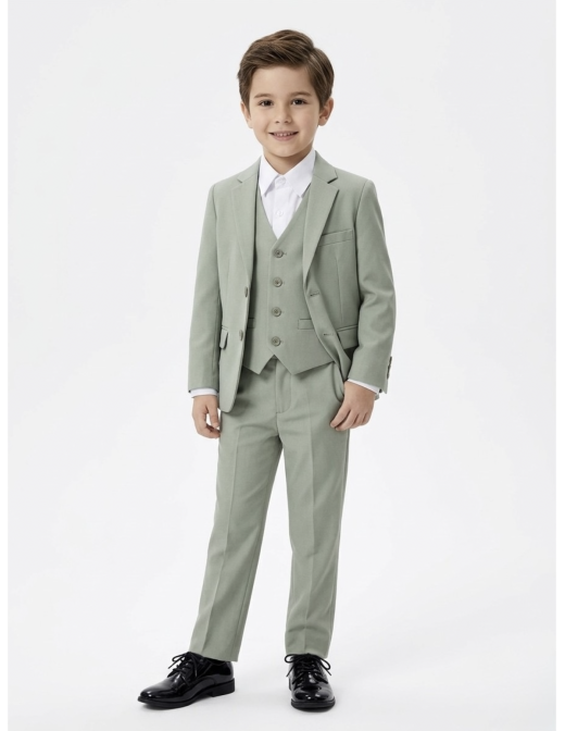 COSTUME VERT SAUGE 4 PIÈCES - GARÇON - 1 ANS À 16 ANS