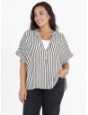 TOP À RAYURES NOIRES ET BLANCHES - FEMME