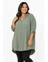 CHEMISE TUNIQUE KAKI À POCHES PLAQUÉES - FEMME Accueil Zerda