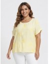 TOP BRODÉ JAUNE À MOTIFS FLORAUX - FEMME Accueil Zerda