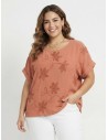 TOP BRODÉ À MOTIFS FLORAUX - FEMME Accueil Zerda