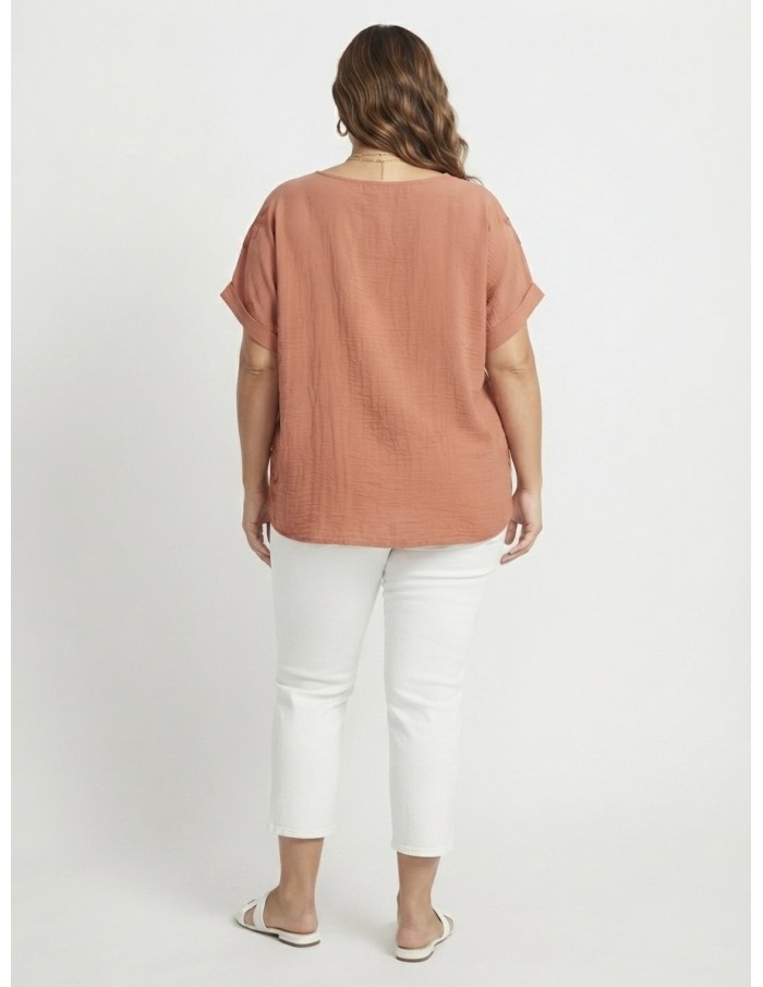 TOP BRODÉ À MOTIFS FLORAUX - FEMME