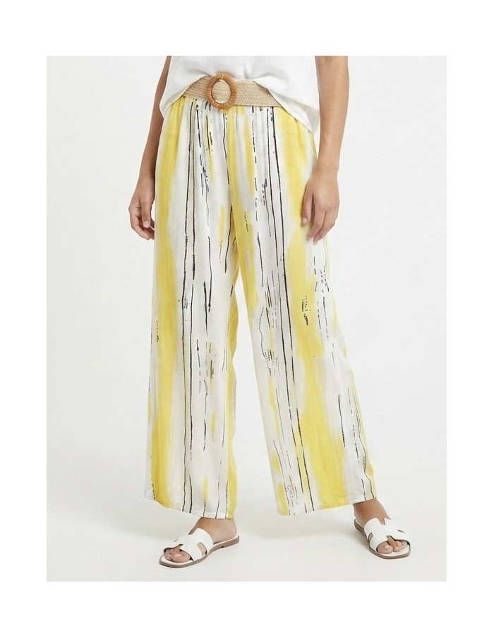 pantalon face fluide jaune