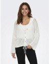 gilet blanc en maille de face