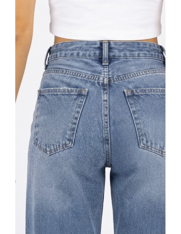 JEAN WIDE LEG BLEU TAILLE HAUTE - FEMME