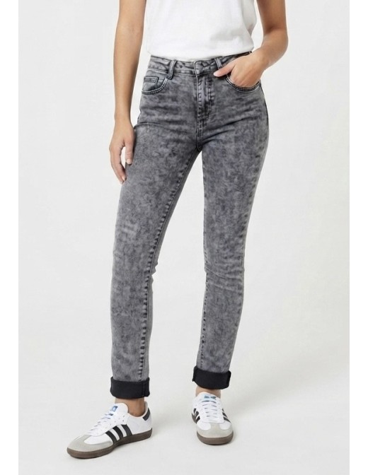 Jean skinny push up gris délavé - vue de face