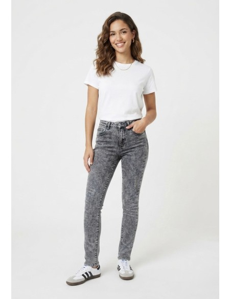 Jean Skinny Push Up Gris Délavé | Zerda